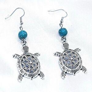 Turtle Drop Earrings